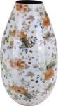  Váza Flora virágmintával 15 cm átmérő x 28 cm fehér