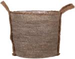  Füles kosár kenderből 29 cm x 23 cm sötétbarna (94-19-302-B)
