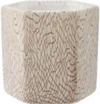  Márvány virágcserép 8, 2 cm x 9 cm x 9 cm többszínű fehér-vörösesbarna