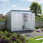 Biohort fém szerszámosház AvantGarde dupla ajtóval A8 ezüstmetál 260x380x222 cm (15089)