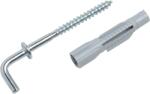 LUX-TOOLS LUX univerzális galléros dübel horganyzott derékszögű kampóval 6 mm x 33 mm 4 db (485139)