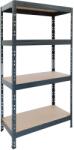  Rivet nagy teherbírású fém polcállvány antracit 180 cm x 90 cm x 45 cm 4 polcos (TR18C400KHEDD8TG00)