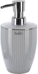 baliv szappanadagoló kerámia fehér-szürke vonalas (341897)