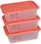  Flair Freezy hűtődoboz szögletes 3 db-os szett narancs 1, 2 liter