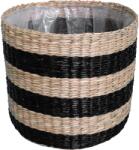  Tengerifű kosár 28 cm x 31 cm x 31 cm natúr-antracit (605015)