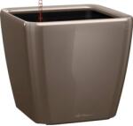 Lechuza Quadro Premium LS kaspó 28 cm x 28 cm x 26 cm szürkésbarna magasfényű