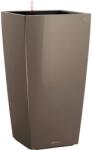 Lechuza Cubico Premium oszlopkaspó 22 cm x 22 cm szürkésbarna magasfényű