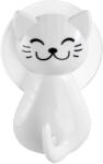 WENKO tapadókorongos akasztó macska fehér (22922100)