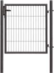  Egyszárnyú kapu hálós kerítéspanelhez antracit 100 cm x 100 cm (043347)