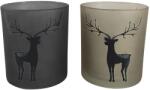 Boltze szarvasos mécsestartó kicsi 2-féle változatban 7 cm x 8, 3 cm több színben