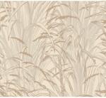  Fátyoltapéta fűmotívum fényes enyhén strukturált fémes bézs FSC®