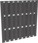  WPC belátásgátló kerítéselem alumínium antracitszürke 180 cm x 180 cm (126163)