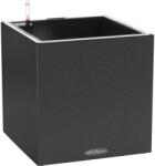 Lechuza Canto Stone 40 low LED kockakaspó grafitfekete 40 cm x 40 cm