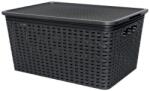 Rival nagy rattankosár antracit tetővel 18, 5 liter