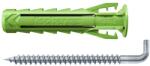 Fischer SX Plus 6 mm x 30 mm WH Green dübel derékszög kampóval