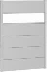 Biohort kerítés panel akrilüveggel 100 cm x 135 cm ezüstmetál