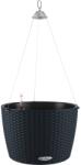 Lechuza Nido Cottage 35 függő virágtartó grafitfekete 35 cm átmérő