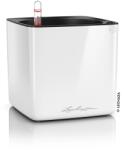 Lechuza Cube Glossy virágtartó 16 fehér magasfényű 17 cm x 17 cm