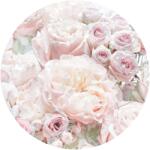 Komar nemszőtt fotótapéta Dot Pink and Cream Roses öntapadó átmérő 125 cm
