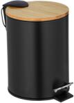 WENKO Tortona pedálos szemetes Easy-Close leeresztő automatikával fekete matt