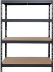  Fémpolcállvány fekete 4 polcos 180 cm x 120 cm x 45 cm 250 kg terhelhetőség (TR18S402KHGDD8TOB0)