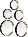  MM Lia fali tükör kerek ötös szett 2 cm x 25 cm és 3 cm x 23 cm arany-fekete