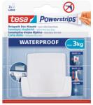 tesa Powerstrips nyom nélkül eltávolítható vízálló akasztó fehér 1db 2 ragasztó (59704-00005-00)