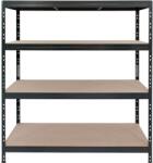  Fémpolcállvány fekete 4 polcos 180 cm x 160 cm x 60 cm 250 kg terhelhetőség (TR18S403KHJFD8TOB0)