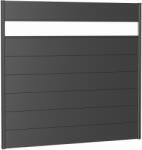 Biohort kerítés panel akrilüveggel 200 cm x 180 cm metál sötétszürke