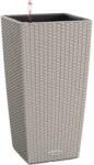 Lechuza Cubico Cottage oszlopkaspó 30 cm x 30 cm x 56 cm homokbarna