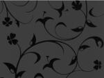 Contzen Tapéta 5671-23 gyapjúrostos virágmintás fekete FSC (18941)