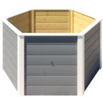 WEKA 669 hatszögletű elemes magaságyás 143 cm x 120 cm x 68, 5 cm szürke