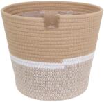  A. H. G. Homi-Logo pamutkosár poliészter tasakkal 18 cm x 15 cm natúr-fehér-bézs