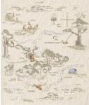 Komar vlies fotótapéta Winnie Pooh Map 200 cm x 240 cm