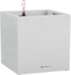 Lechuza Canto Stone low kockakaspó 30 cm x 30 cm x 31 cm kvarcfehér