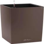 Lechuza Cube Premium virágtartó 40 cm x 40 cm eszpresszó-metál