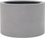  Fiberstone virágcserép strukturált grézs-világosszürke 42 cm x 42 cm x 28 cm