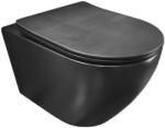  UNO perem nélküli fali WC matt fekete