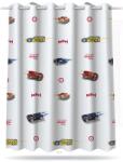  Fényáteresztő Voile függöny Cars 180 cm magas gyerekmintás méteráru (36985)