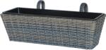  Balkonláda polirattan antracit-bézs 60 cm x 28 cm x 22 cm