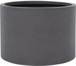  Fiberstone strukturált virágcserép szürke-antracit 33 cm x 33 cm x 23 cm