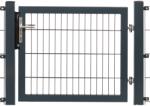  Egyszárnyú kapu Premium kétrudas panelkitöltés antracit keret 180 cm x 100 cm (041308)