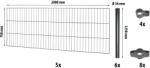 Floraworld Egyrudas hálós kerítéspanel készlet Classic antracit 75 cm x 1000 cm (042233)