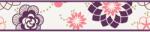 AS-Creation Bordűr 1436-31 virágmintás lila (23634)