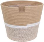  A. H. G. Homi-Logo pamutkosár poliészter tasakkal 31 cm x 27 cm natúr-fehér-bézs