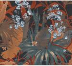  Fátyoltapéta dzsungelminta pálmafák matt enyhén strukturált piros kék FSC