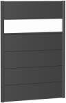Biohort kerítés panel akrilüveggel 100 cm x 135 cm metál sötétszürke