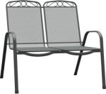 VLC Kétszemélyes kerti pad, 98 cm x 101 cm x 70 cm, acél