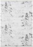 Gardinia pliszé madárbirs levelek 100 cm x 130 cm fehér