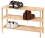  3 szintes fa cipőtároló